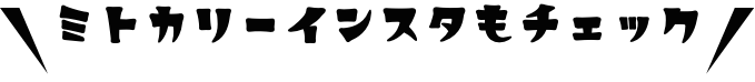 ミトカリーインスタもチェック
